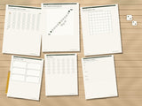 Create Your Own Board Game worksheets, printable board, cards, tokens, and playtesting tools on a home workspace