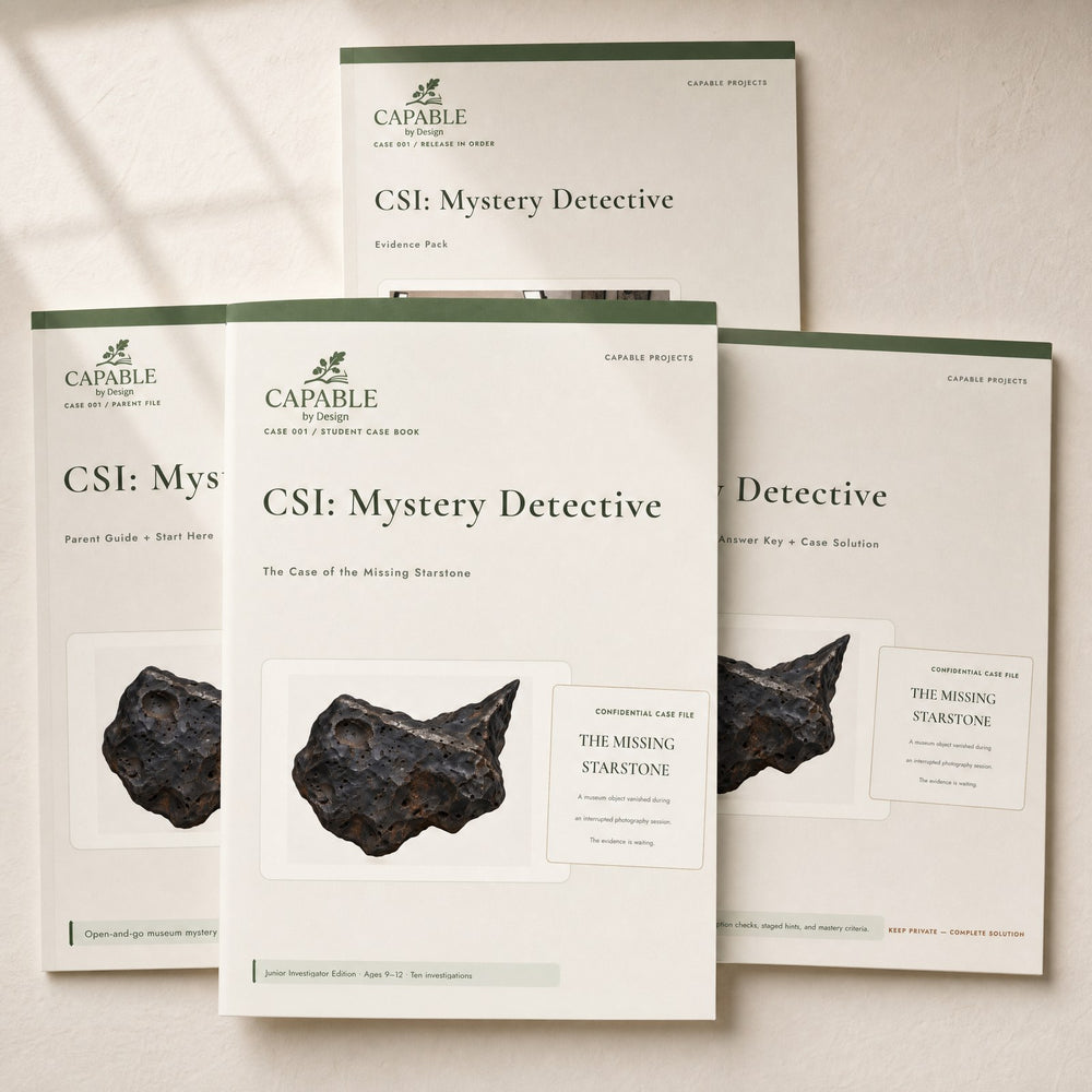 Four printable files included with CSI Mystery Detective: The Case of the Missing Starstone